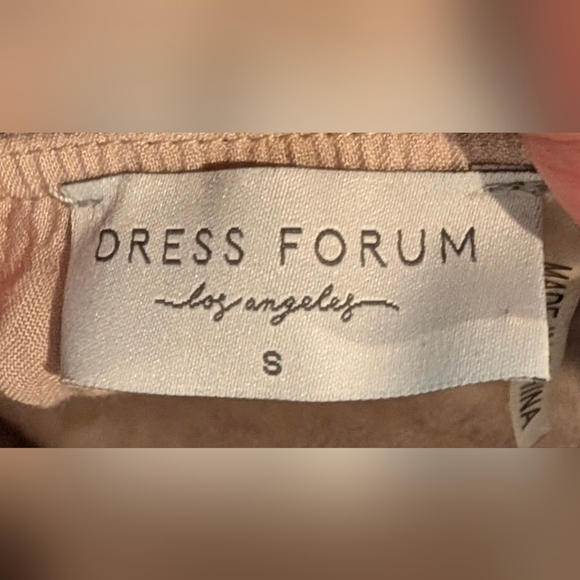 Dress Forum LA Blue and White Striped Midi Dress Sz Small - Picture 5 of 9